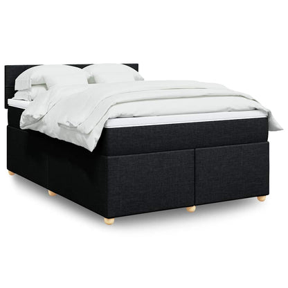 Boxspringbett Mit Matratze Stoff Schwarz