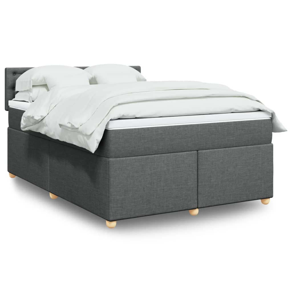 Boxspringbett Mit Matratze Stoff Dunkelgrau