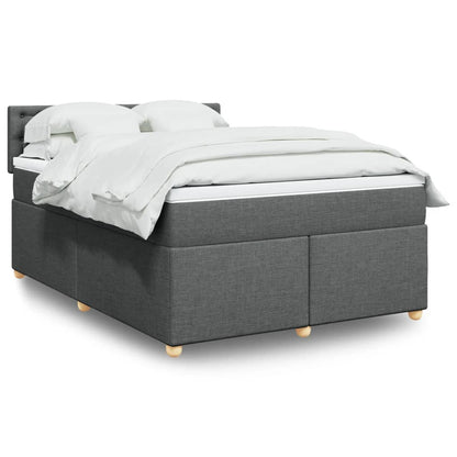 Boxspringbett Mit Matratze Stoff Dunkelgrau
