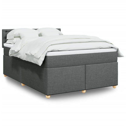 Boxspringbett Mit Matratze Stoff Dunkelgrau