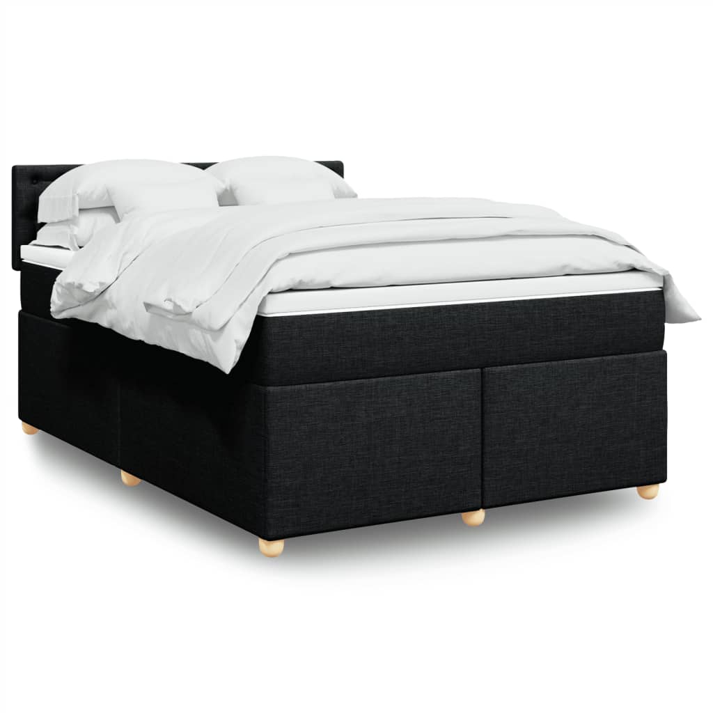 Boxspringbett Mit Matratze Stoff Schwarz