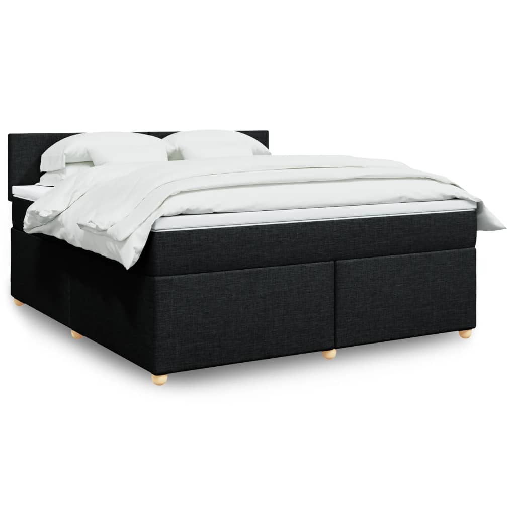 Boxspringbett Mit Matratze Stoff Schwarz