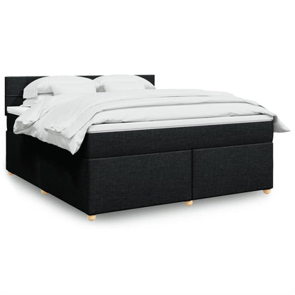 Boxspringbett Mit Matratze Stoff Schwarz