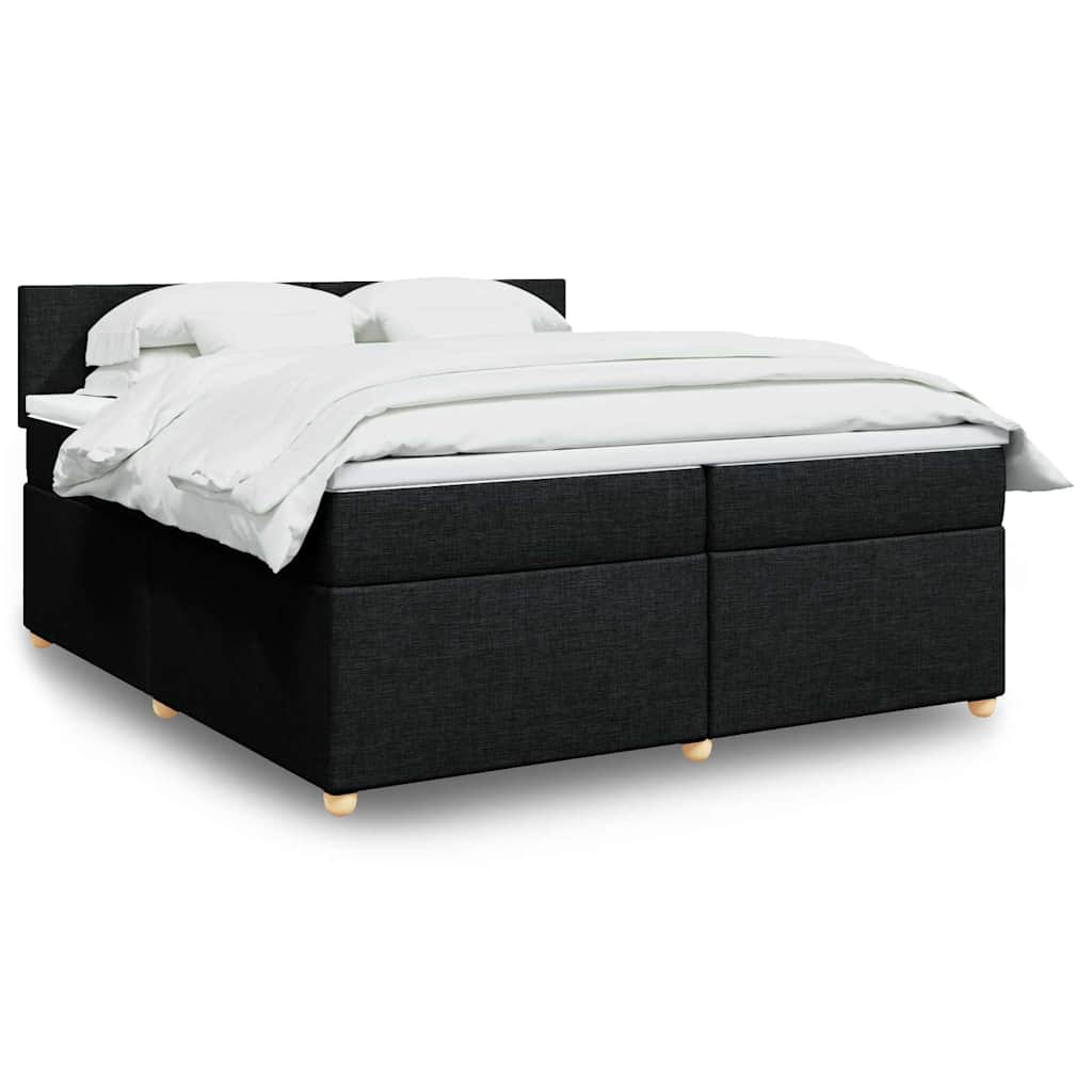 Boxspringbett Mit Matratze Stoff Schwarz