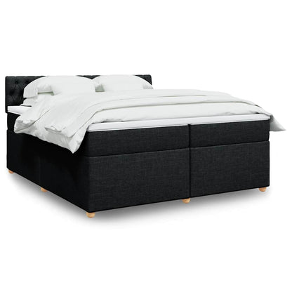 Boxspringbett Mit Matratze Stoff Schwarz