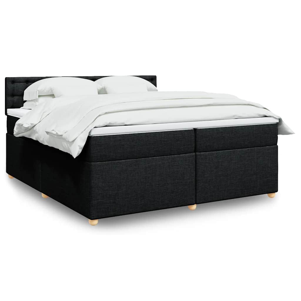 Boxspringbett Mit Matratze Stoff Schwarz