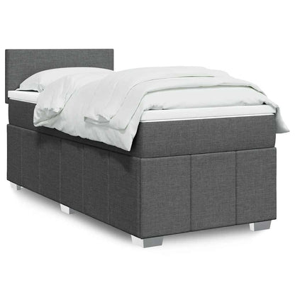 Boxspringbett Mit Matratze Stoff Dunkelgrau