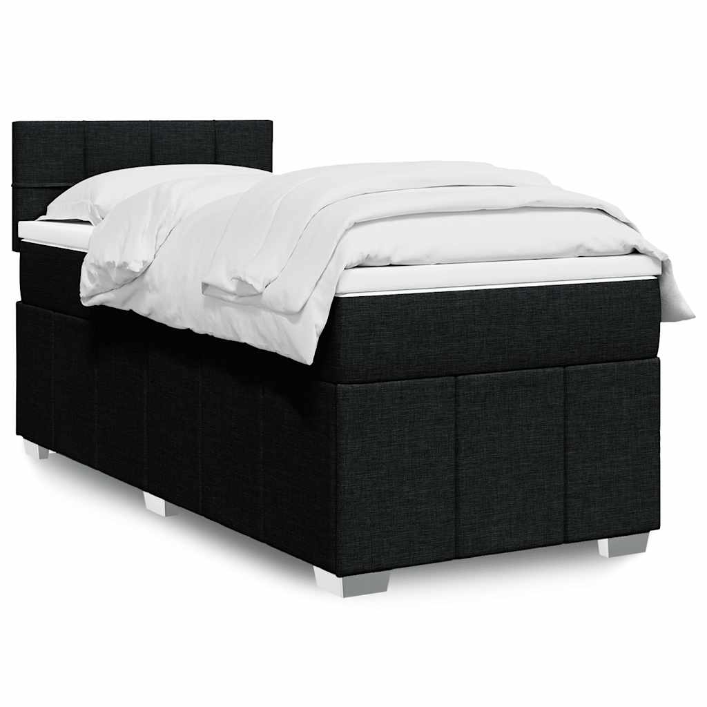 Boxspringbett Mit Matratze Stoff Schwarz