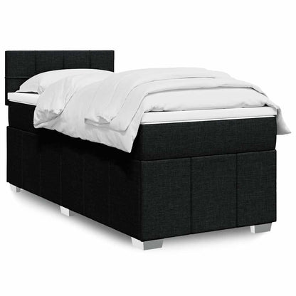 Boxspringbett Mit Matratze Stoff Schwarz