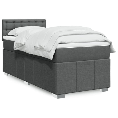 Boxspringbett Mit Matratze Stoff Dunkelgrau