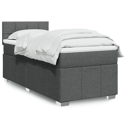 Boxspringbett Mit Matratze Stoff Dunkelgrau