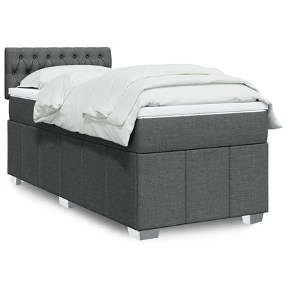 Boxspringbett Mit Matratze Stoff Dunkelgrau