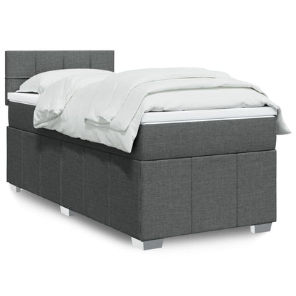 Boxspringbett Mit Matratze Stoff Dunkelgrau