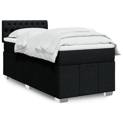 Boxspringbett Mit Matratze Stoff Schwarz