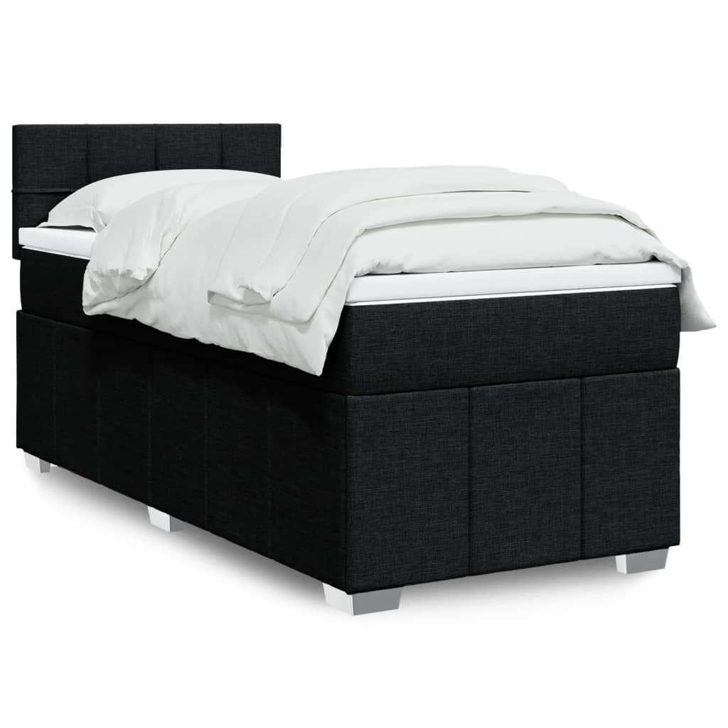 Boxspringbett Mit Matratze Stoff Schwarz