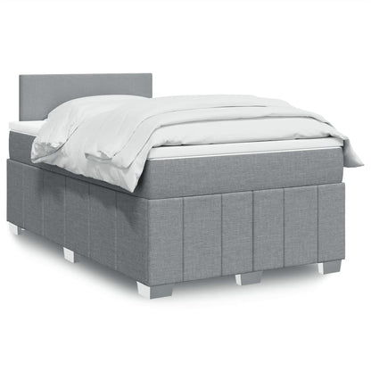 Boxspringbett Mit Matratze Stoff Hellgrau