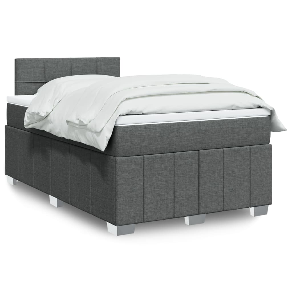Boxspringbett Mit Matratze Stoff Dunkelgrau
