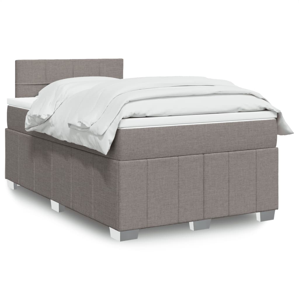 Boxspringbett Mit Matratze Stoff Taupe