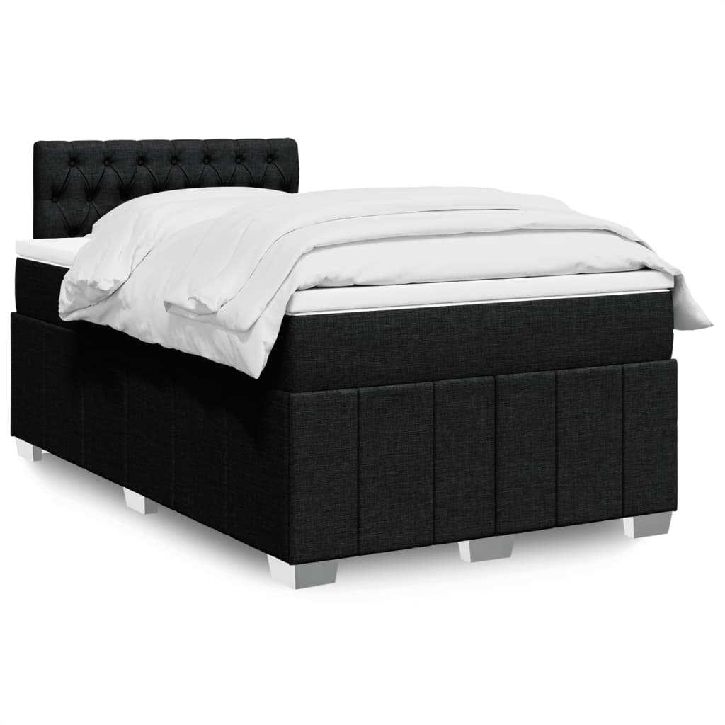 Boxspringbett Mit Matratze Stoff Schwarz