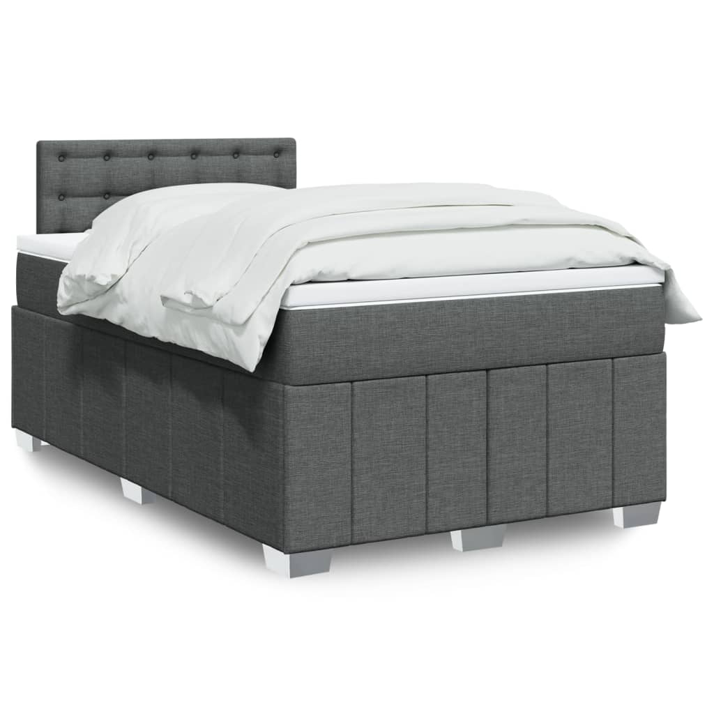 Boxspringbett Mit Matratze Stoff Dunkelgrau