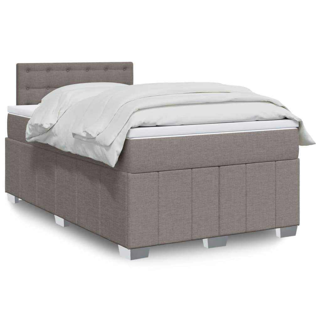 Boxspringbett Mit Matratze Stoff Taupe