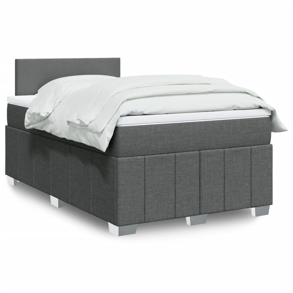 Boxspringbett Mit Matratze Stoff Dunkelgrau