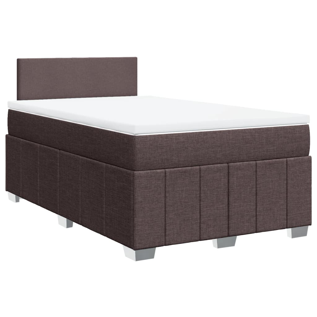 Boxspringbett Mit Matratze Stoff Dunkelbraun