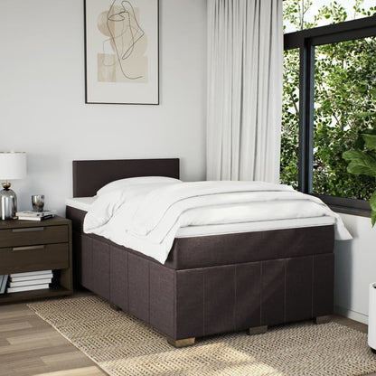 Boxspringbett Mit Matratze Stoff Dunkelbraun