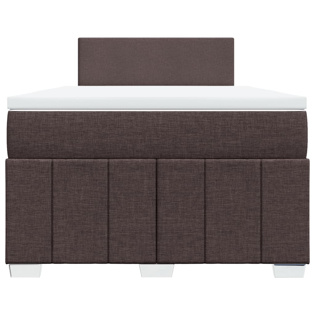 Boxspringbett Mit Matratze Stoff Dunkelbraun