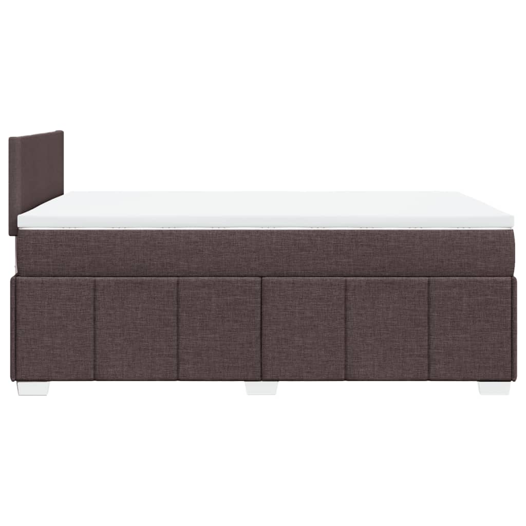 Boxspringbett Mit Matratze Stoff Dunkelbraun
