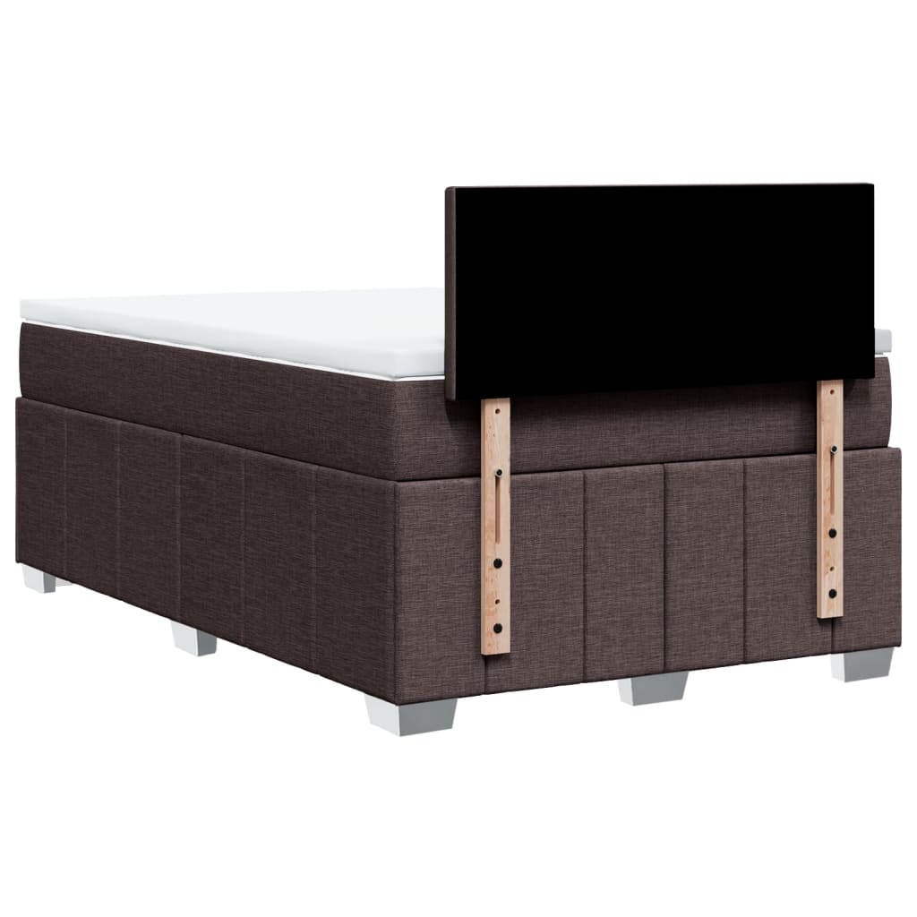 Boxspringbett Mit Matratze Stoff Dunkelbraun