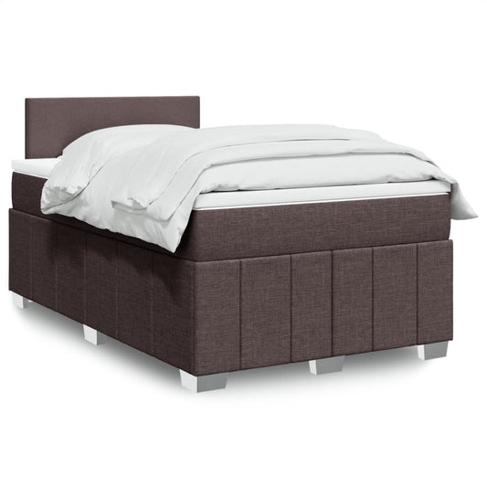 Boxspringbett Mit Matratze Stoff Dunkelbraun