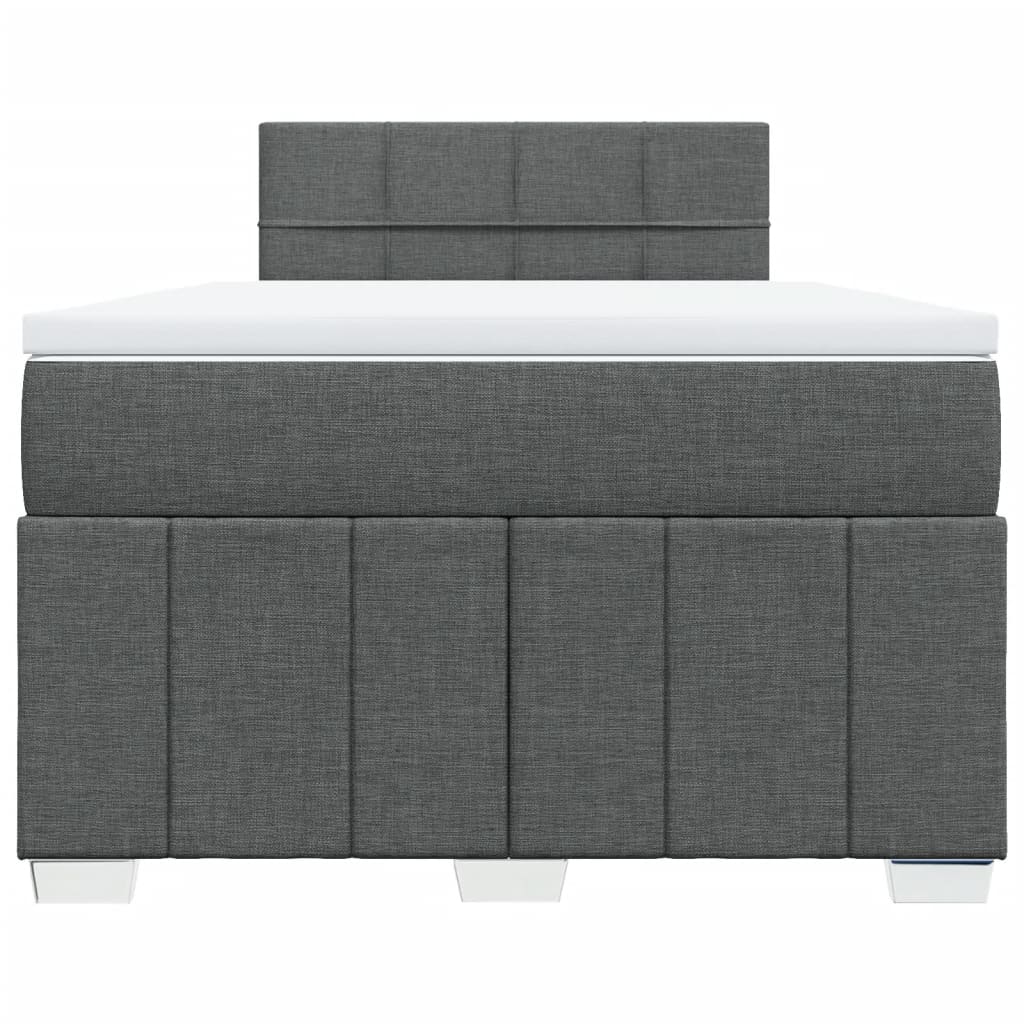 Boxspringbett Mit Matratze Stoff Dunkelgrau