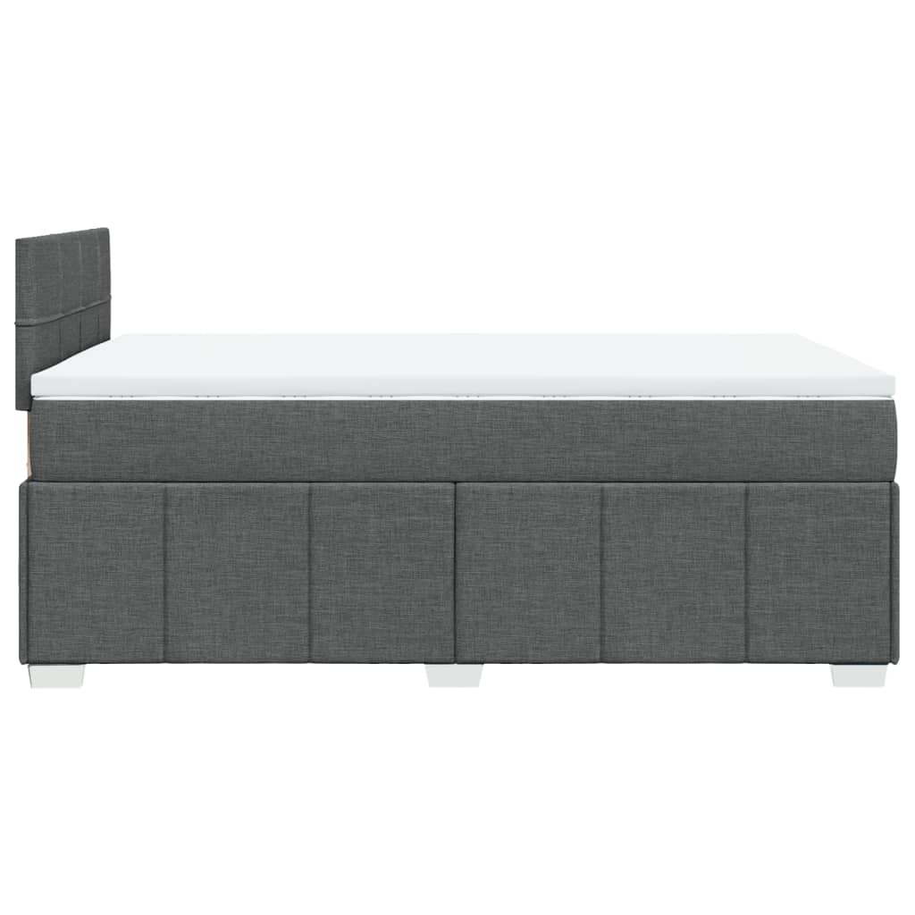 Boxspringbett Mit Matratze Stoff Dunkelgrau