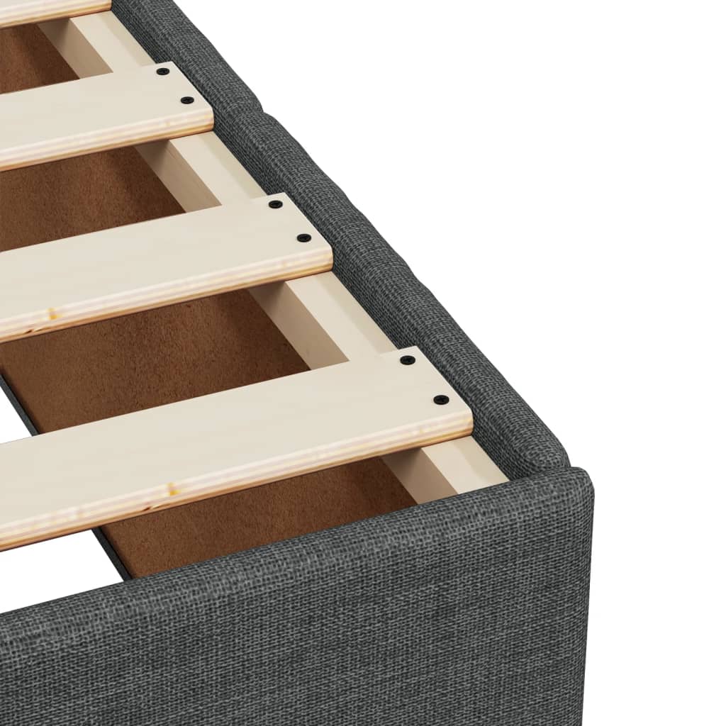 Boxspringbett Mit Matratze Stoff Dunkelgrau