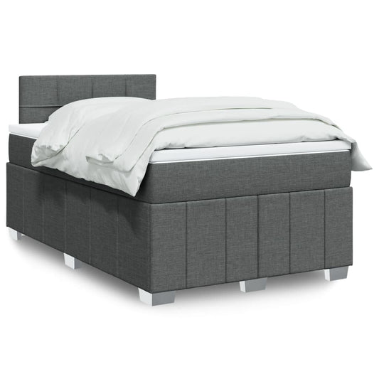 Boxspringbett Mit Matratze Stoff Dunkelgrau
