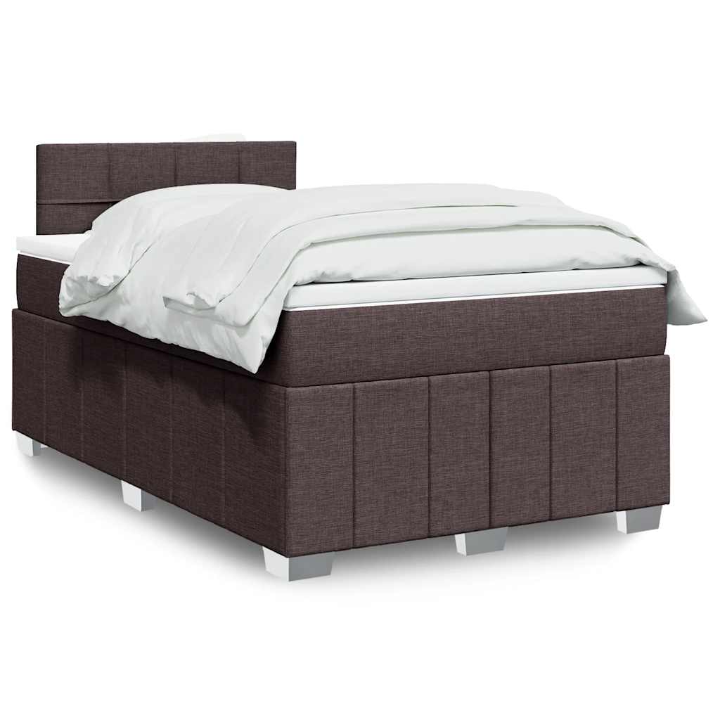 Boxspringbett Mit Matratze Stoff Dunkelbraun