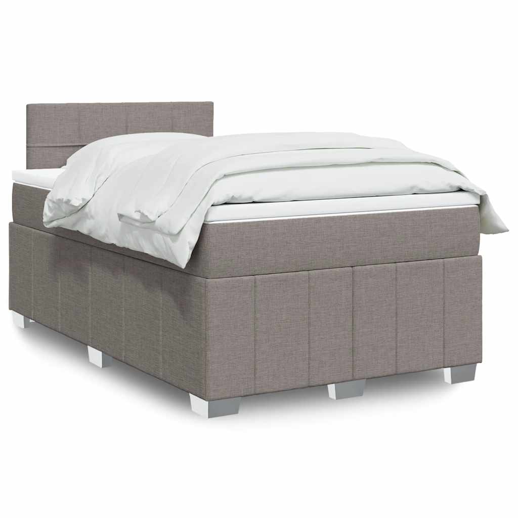 Boxspringbett Mit Matratze Stoff Taupe