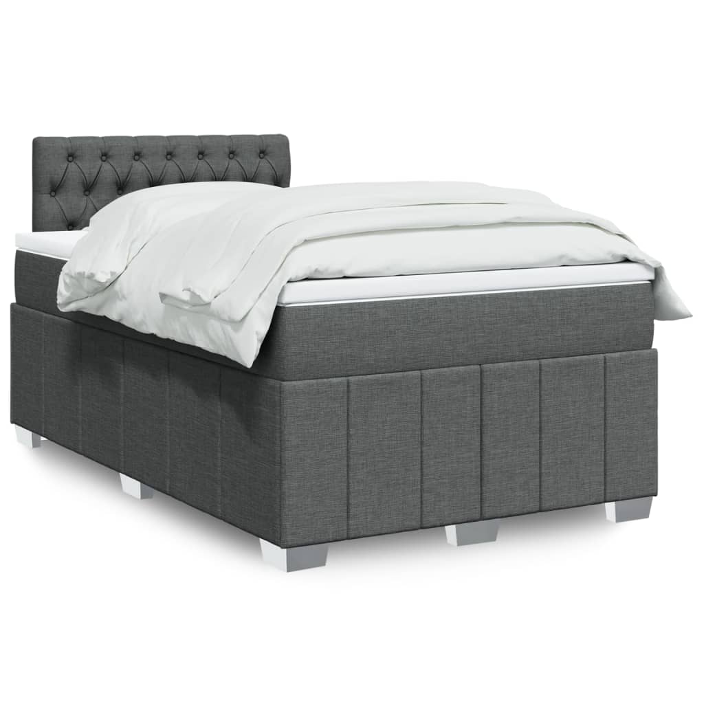 Boxspringbett Mit Matratze Stoff Dunkelgrau