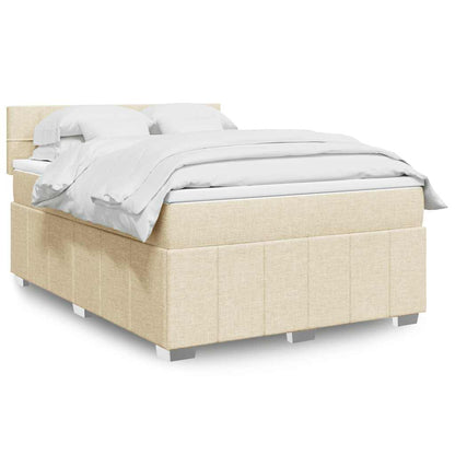 Boxspringbett Mit Matratze Stoff Creme