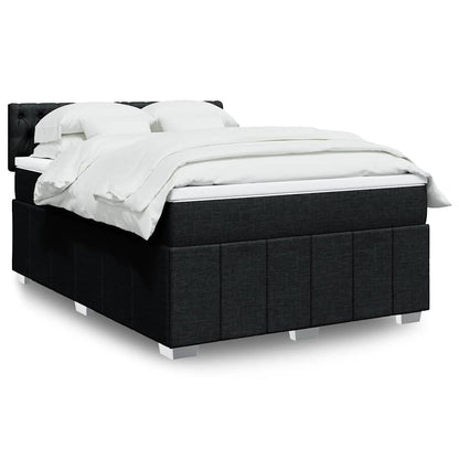 Boxspringbett Mit Matratze Stoff Schwarz