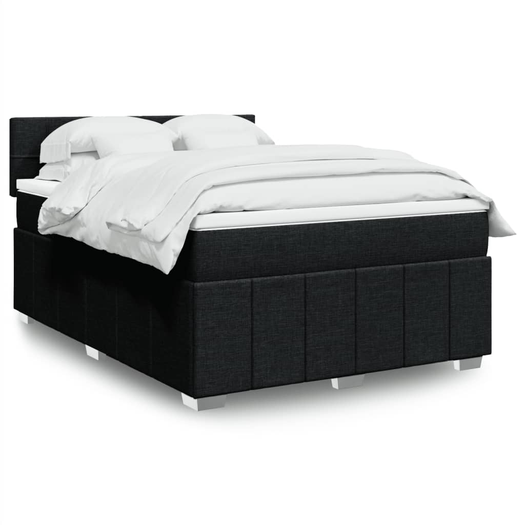 Boxspringbett Mit Matratze Stoff Schwarz