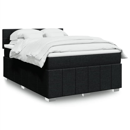 Boxspringbett Mit Matratze Stoff Schwarz