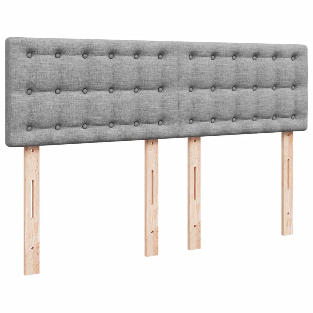 Boxspringbett Mit Matratze Stoff Hellgrau