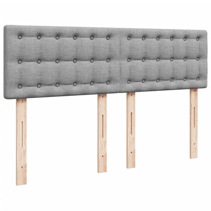 Boxspringbett Mit Matratze Stoff Hellgrau