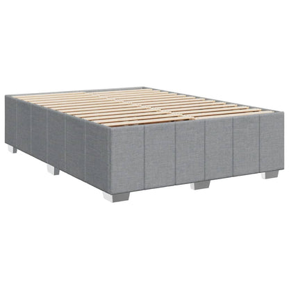 Boxspringbett Mit Matratze Stoff Hellgrau