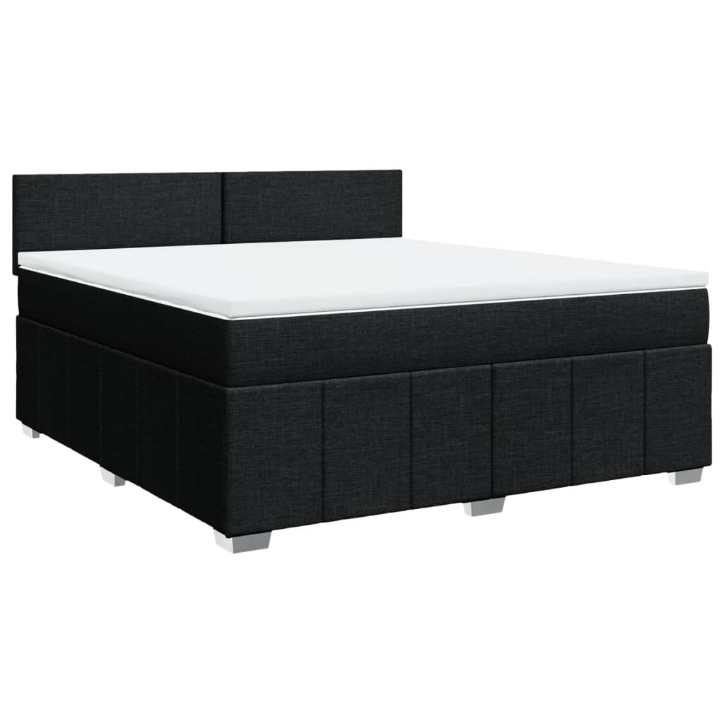 Boxspringbett Mit Matratze Stoff Schwarz