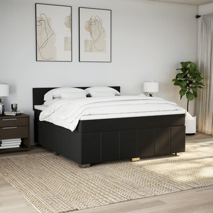 Boxspringbett Mit Matratze Stoff Schwarz
