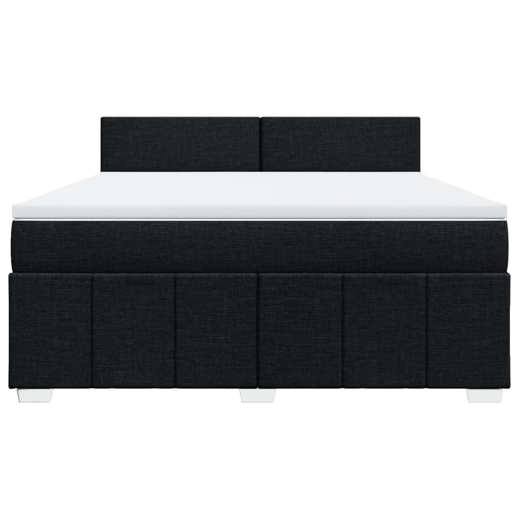 Boxspringbett Mit Matratze Stoff Schwarz