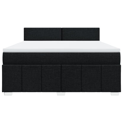 Boxspringbett Mit Matratze Stoff Schwarz